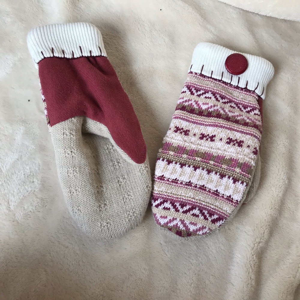 HANDMADE sweater/fleece mittens!